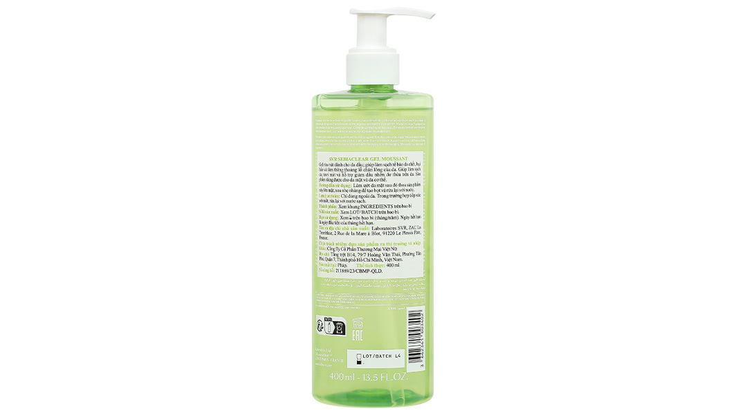 Gel rửa mặt SVR Sebiaclear Gel Moussant làm sạch da, giảm dầu nhờn