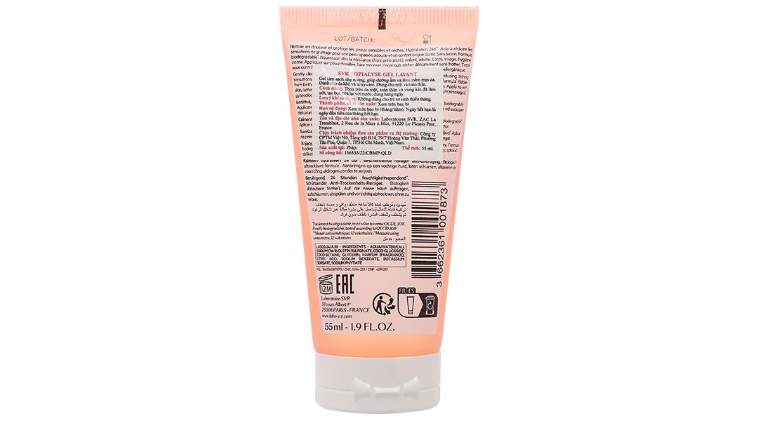 Gel rửa mặt SVR Topialyse Gel Lavant làm sạch, dưỡng ẩm