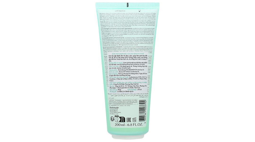 Gel rửa mặt SVR Physiopure Gelee Moussante cho da nhạy cảm