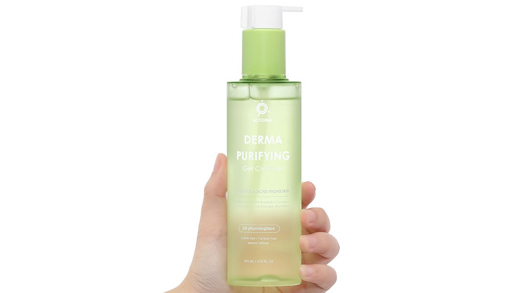 Gel rửa mặt Actidem Derma Purifying làm sạch bụi bẩn, dầu thừa cho da dầu mụn chai 200ml - 12
