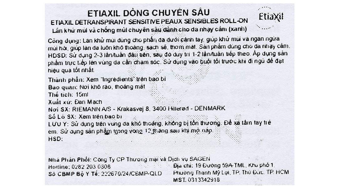 Lăn khử mùi Etiaxil giúp khử mùi hôi dưới cánh tay cho da nhạy cảm chai 15ml - 8