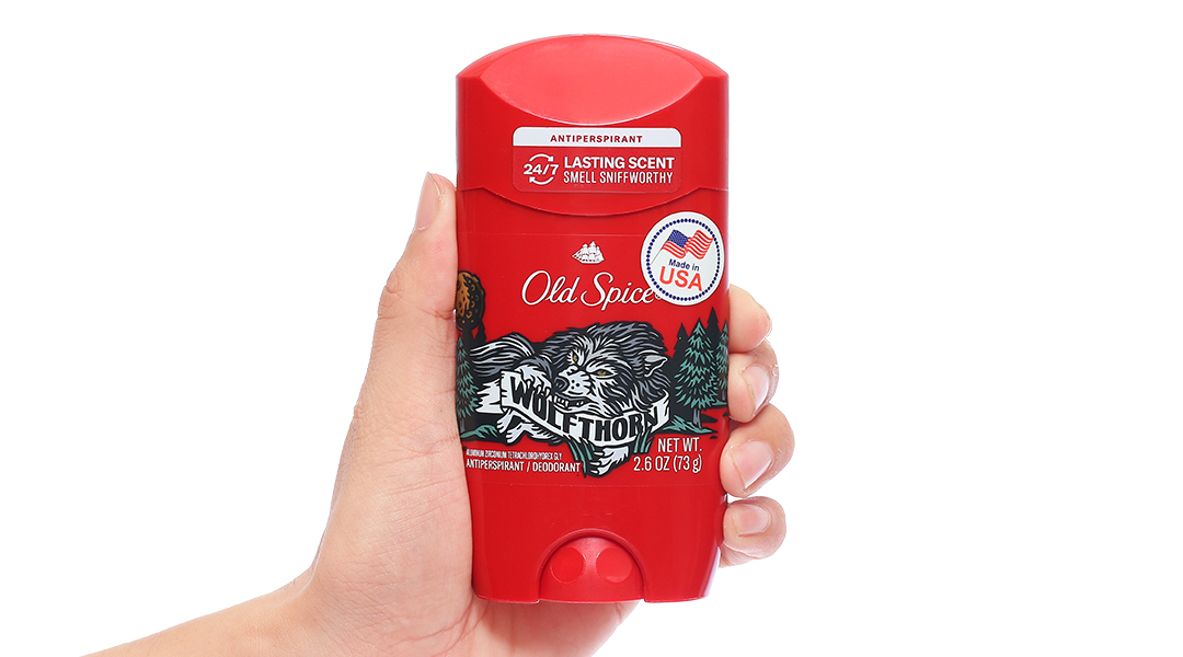 Sáp khử mùi Old Spice Wolfthorn ngăn mùi cơ thể, giảm tiết mồ hôi