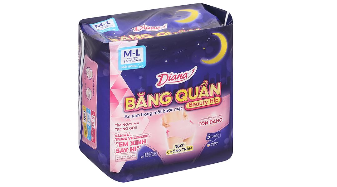 Băng quần Diana Sensi 360 độ chống tràn size M-L