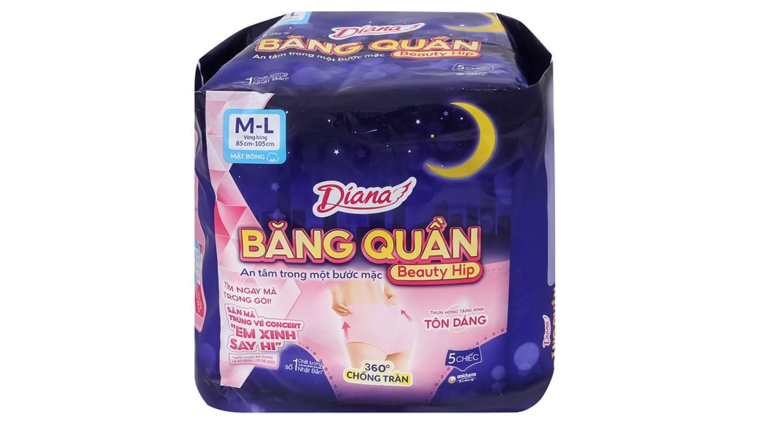 Băng quần Diana Sensi 360 độ chống tràn size M-L