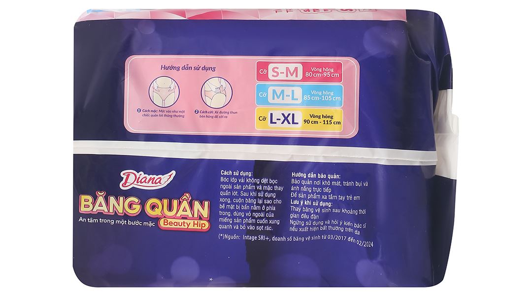 Băng quần Diana Sensi 360 độ chống tràn size M-L