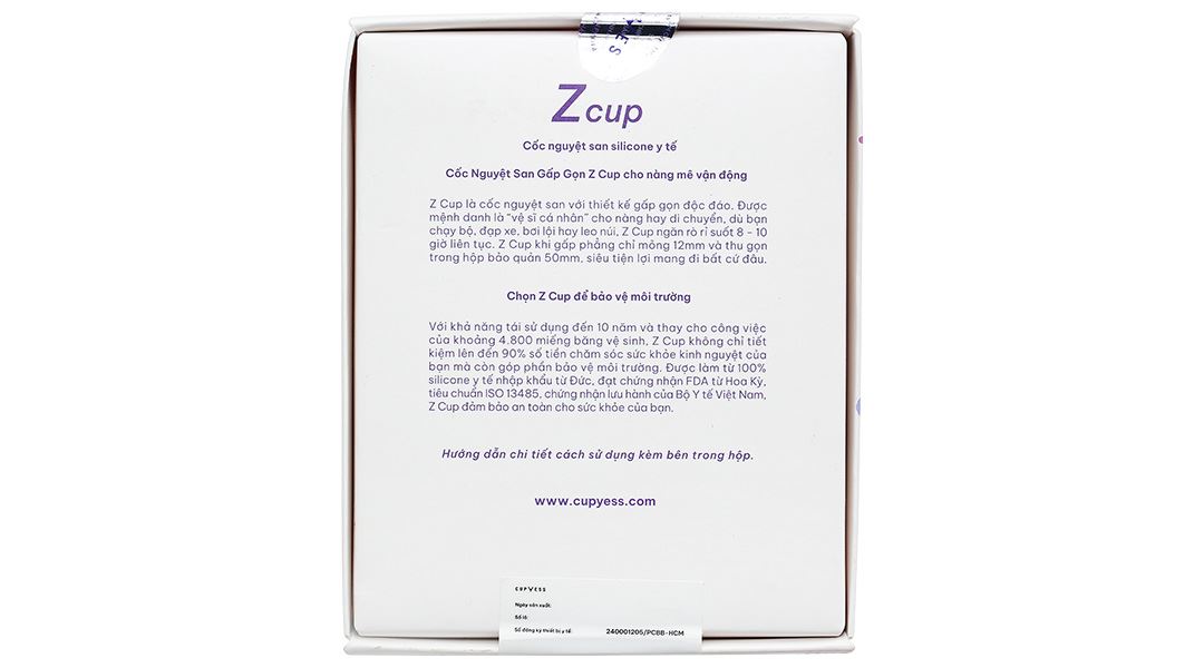 Cốc nguyệt san Cup Yess Z Cup gấp gọn size S