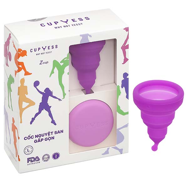Cốc nguyệt san Cup Yess Z Cup gấp gọn Size L
