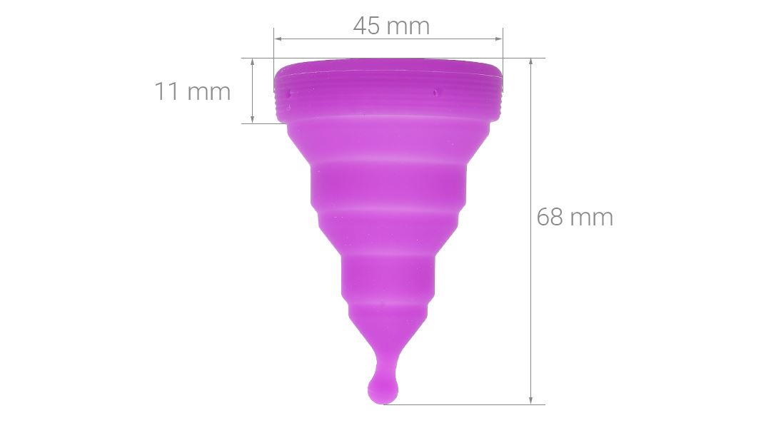 Cốc nguyệt san Cup Yess Z Cup gấp gọn Size L