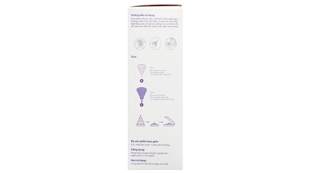 Cốc nguyệt san Cup Yess Z Cup gấp gọn Size L