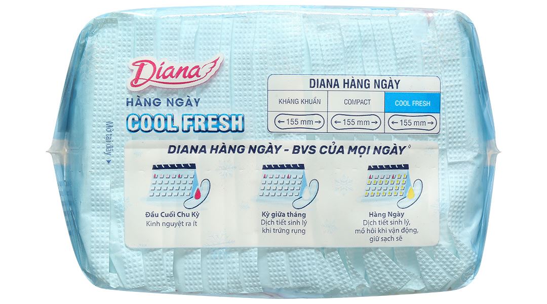 Băng vệ sinh hàng ngày Diana Cool Fresh siêu mát gói 20 miếng - 8