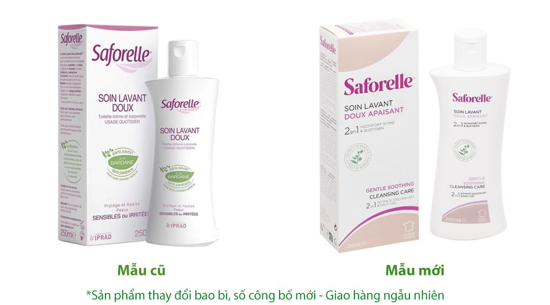 Dung dịch vệ sinh phụ nữ Saforelle Soin Lavant Doux Apaisant cho da bị kích ứng