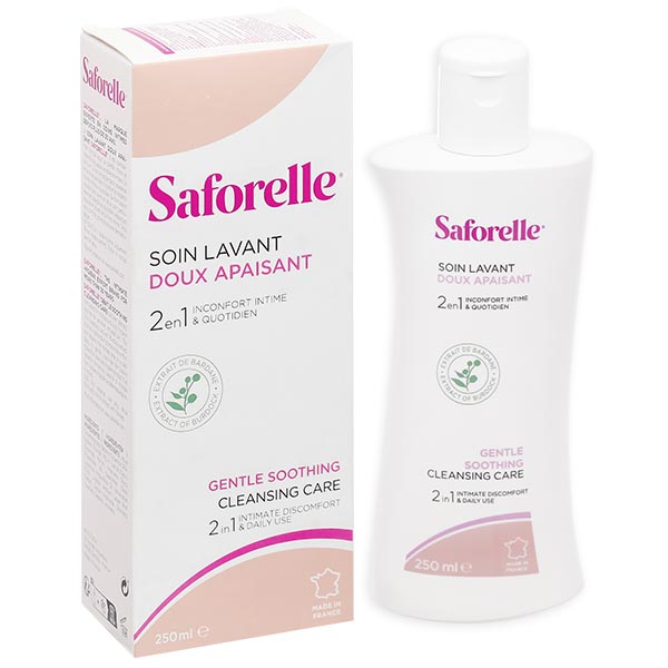 Dung dịch vệ sinh phụ nữ Saforelle Soin Lavant Doux Apaisant cho da nhạy cảm chai 250ml