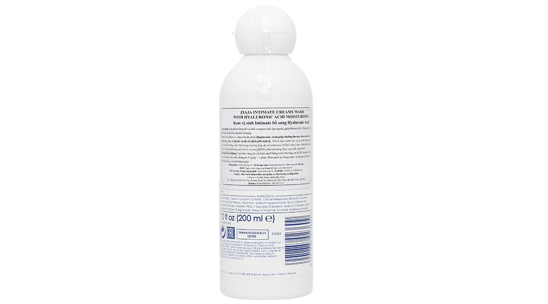 Kem vệ sinh Ziaja Intimate bổ sung hyaluronic acid, dưỡng ẩm
