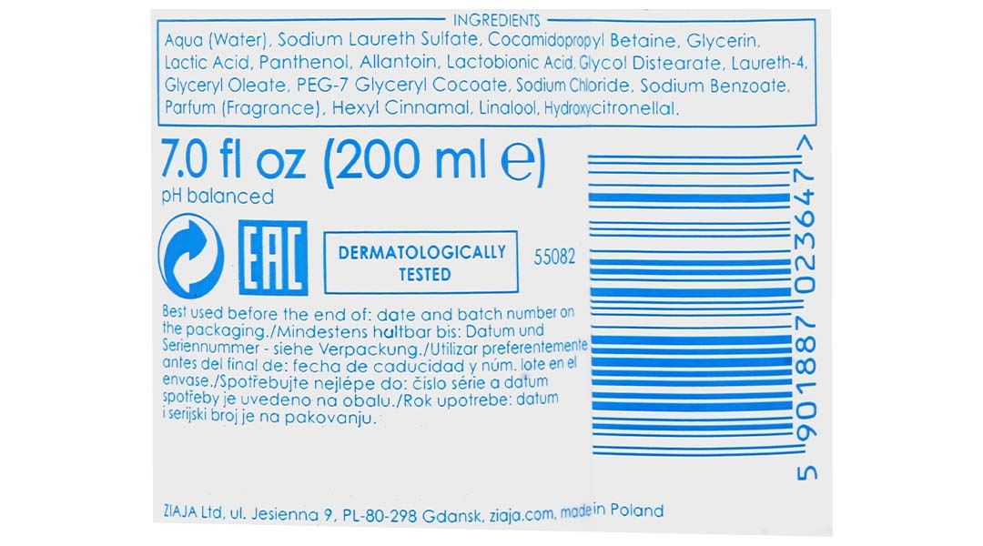 Kem vệ sinh Ziaja Intimate bổ sung Lactobionic acid, giảm mùi hôi