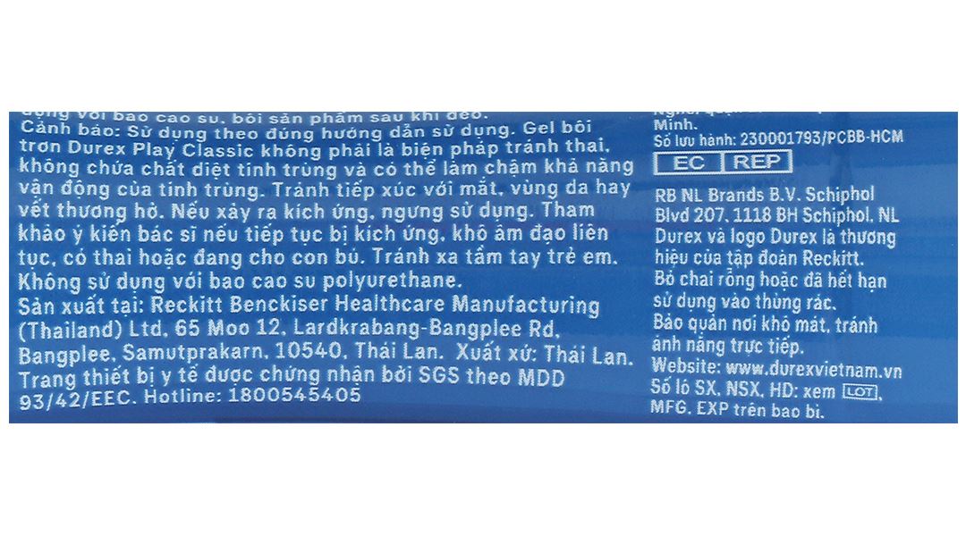 Gel bôi trơn Durex Play Classic dịu nhẹ