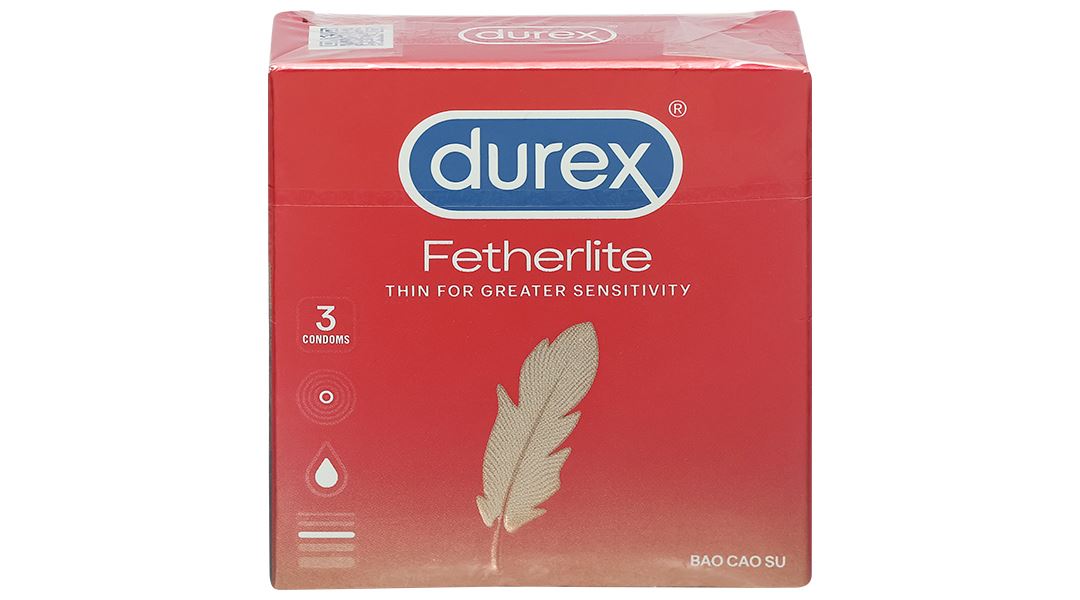 Bao cao su Durex Fetherlite siêu mỏng 52.5mm