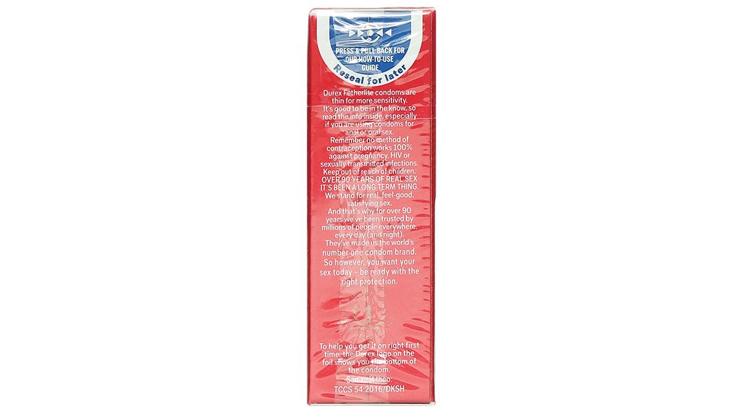 Bao cao su Durex Fetherlite siêu mỏng 52.5mm