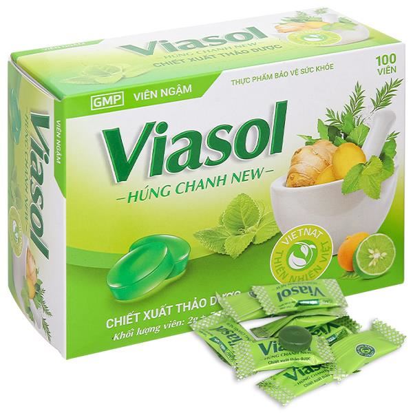 Viasol Húng Chanh New hộp 100 viên