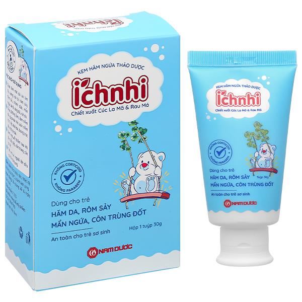 Kem bôi hăm ngứa thảo dược Ích nhi làm mát da, làm diu da bị hăm ngứa cho trẻ em tuýp 30g