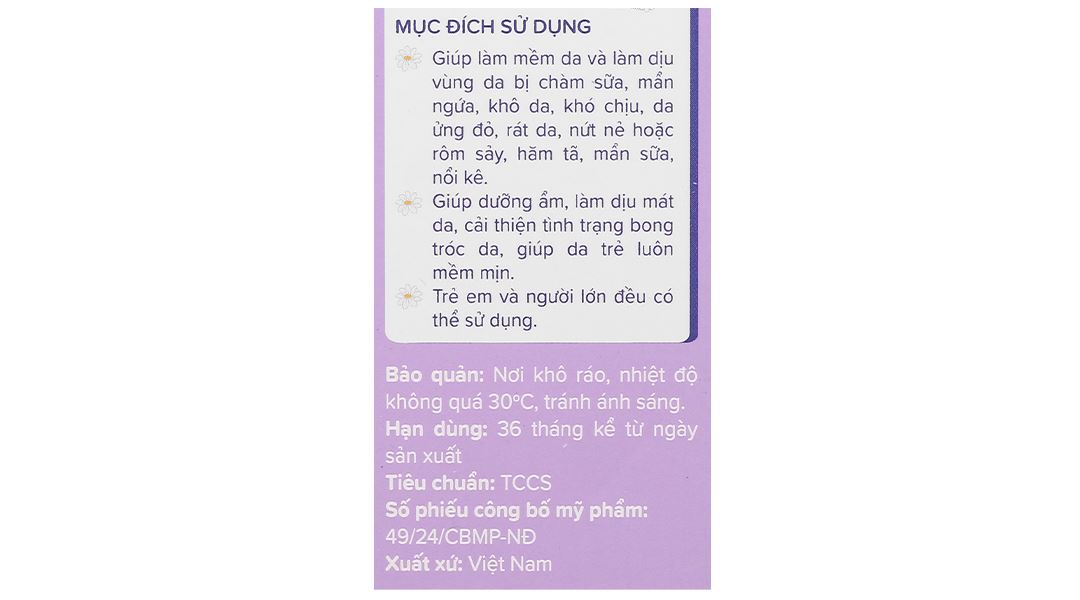 Kem bôi chàm sữa thảo dược Ích nhi làm dịu da bị chàm sữa, khô ngứa cho trẻ em tuýp 30g - 13
