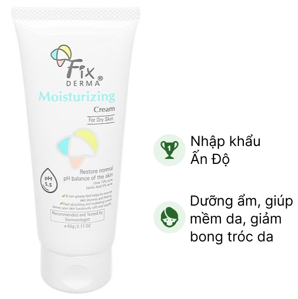 Kem Fixderma Moisturizing giúp giữ ẩm, giảm tình trạng khô da