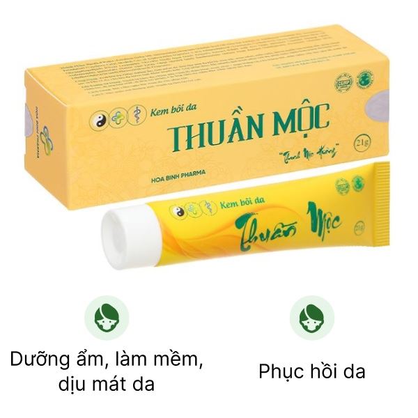 Kem bôi da Thuần Mộc giúp dưỡng ẩm, làm mềm da, làm dịu mát da tuýp 21g