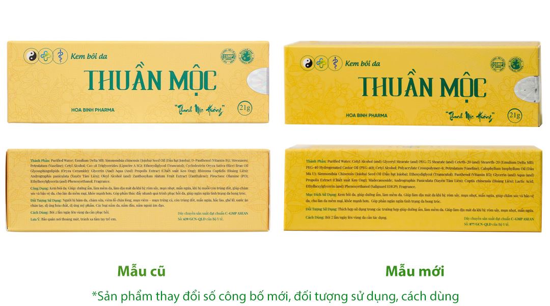 Kem bôi da Thuần Mộc giúp dưỡng ẩm, làm mềm da, làm dịu mát da