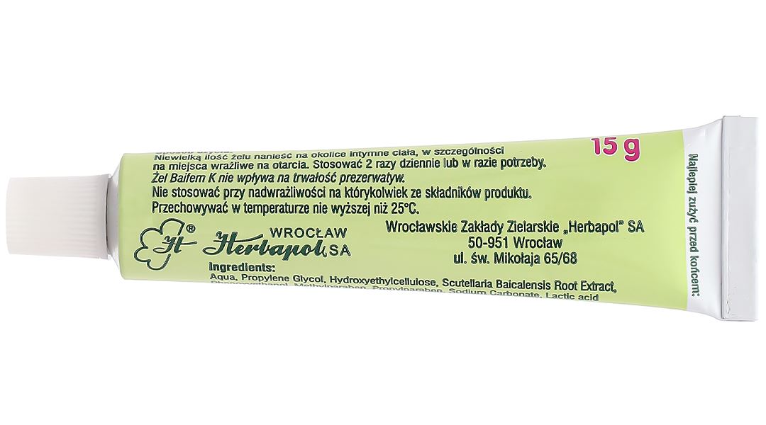 Gel Herbapol Baifem K giúp dưỡng ẩm, giảm khô da cho cả da và cơ quan sinh dục tuýp 15g - 9