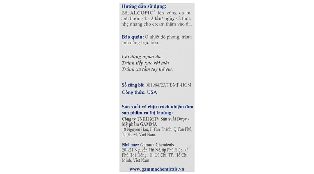 Kem Alcopic giảm cảm giác ngứa, rát, đau do viêm da cơ địa tuýp 40ml - 19