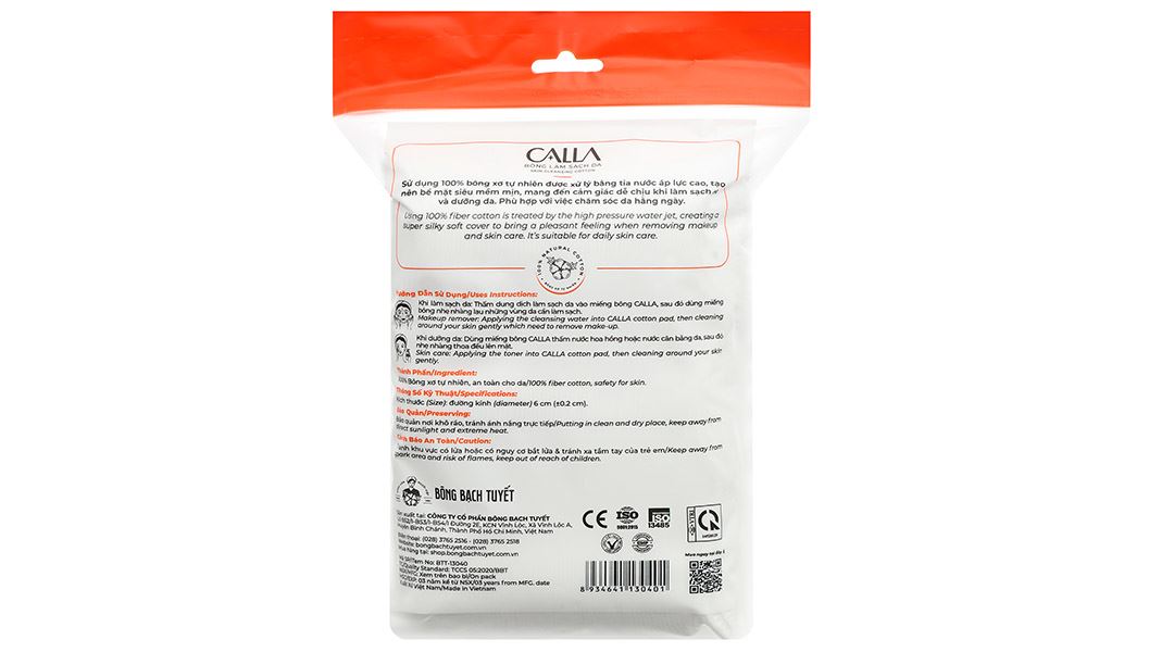Bông tẩy trang Calla mềm mịn dạng tròn 3D