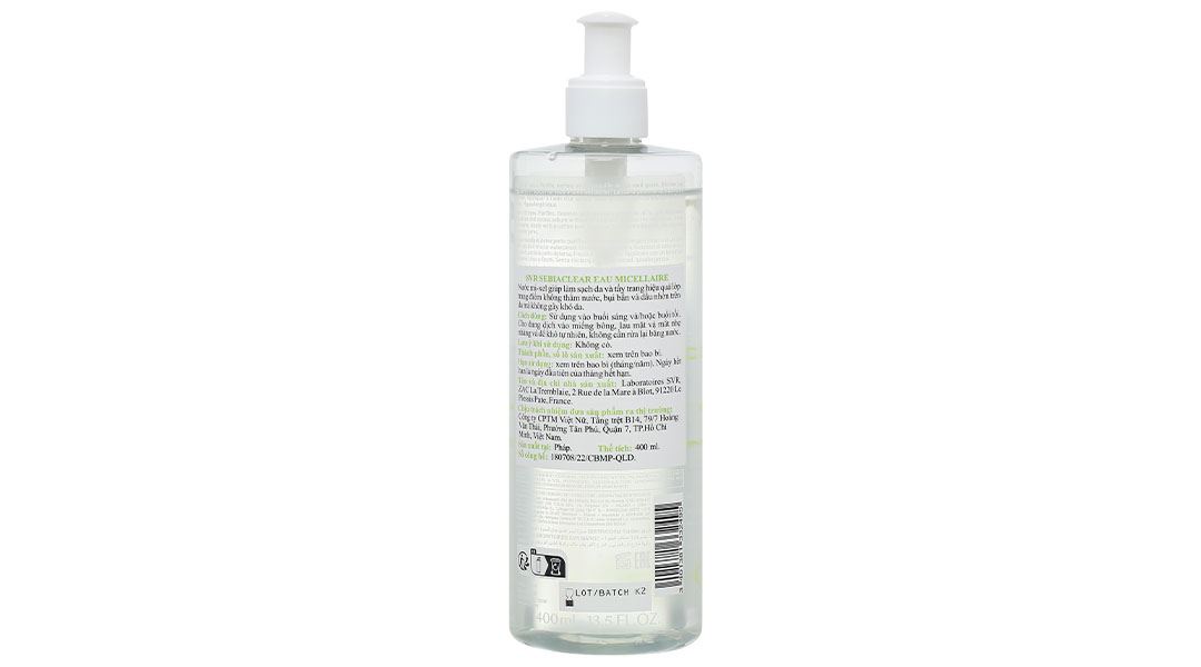 Nước tẩy trang SVR Sebiaclear Eau Micellaire làm sạch da