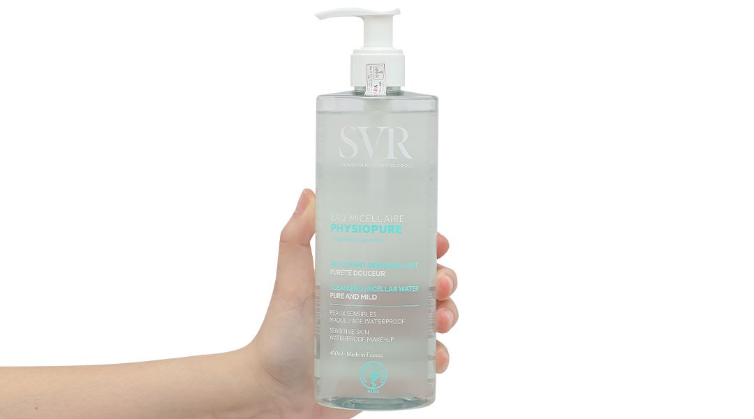 Nước tẩy trang SVR Physiopure Eau Micellaire làm sạch da mặt, mắt, môi