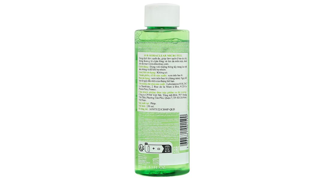 Nước tẩy trang SVR Sebiaclear Micro Peel cho da dầu, mụn