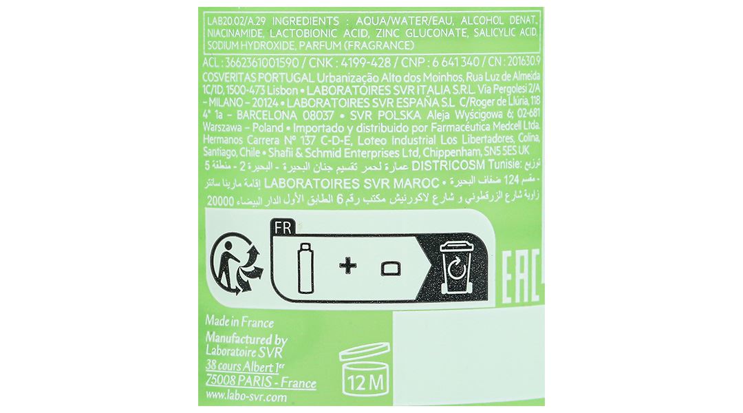 Nước tẩy trang SVR Sebiaclear Micro Peel cho da dầu, mụn