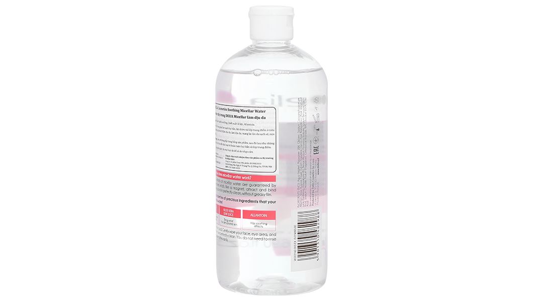 Nước tẩy trang Delia Cosmetics Soothing Micellar Water