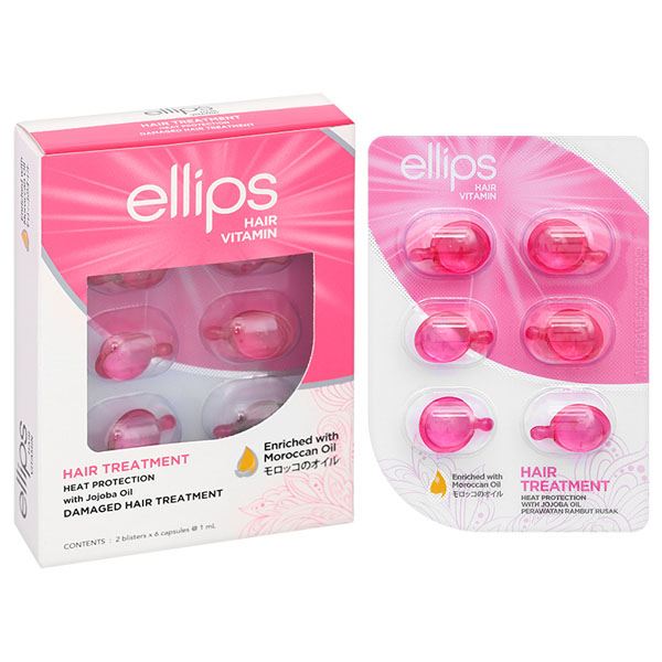Serum dưỡng tóc Ellips Hair Vitamin giúp phục hồi tóc hư tổn hộp 12 viên