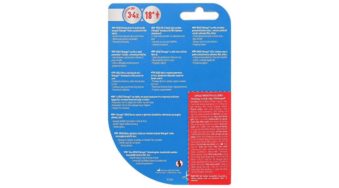 Gel bôi Urgo Mouth Ulcers hỗ trợ giảm nhiệt miệng