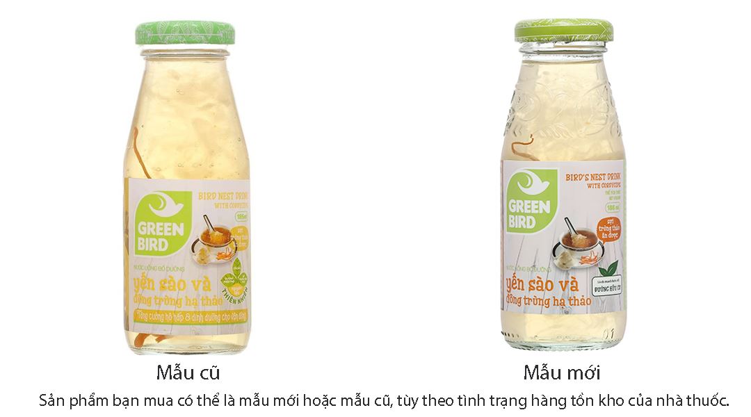 Nước yến sào và đông trùng hạ thảo Green Bird