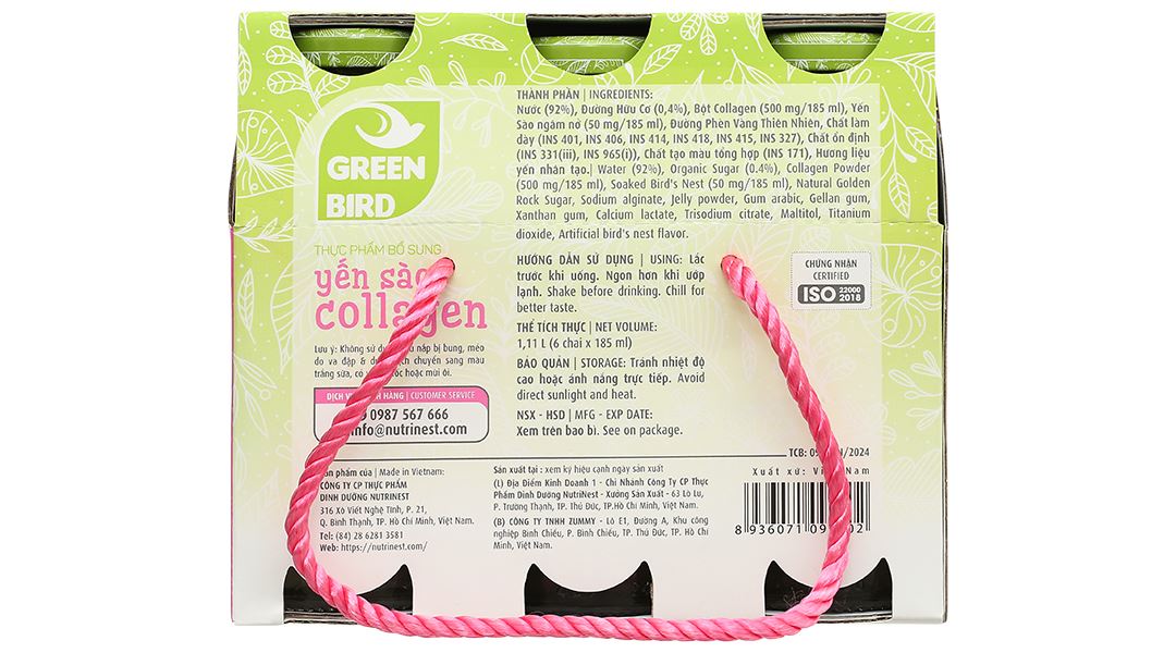 Nước Yến Collagen Green Bird Nutrinest