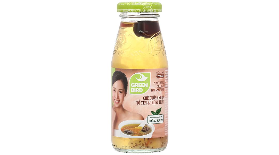 Chè dưỡng nhan tổ yến và trùng thảo Green Bird