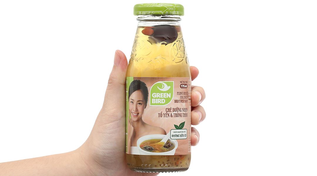 Chè dưỡng nhan tổ yến và trùng thảo Green Bird