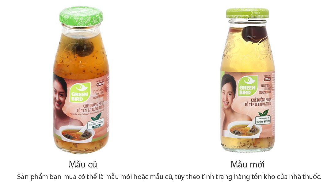 Chè dưỡng nhan tổ yến và trùng thảo Green Bird