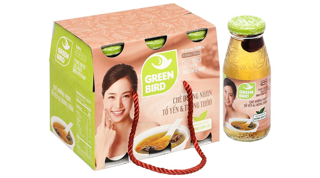 Chè dưỡng nhan Tổ Yến và Trùng Thảo Green Bird Nutrinest