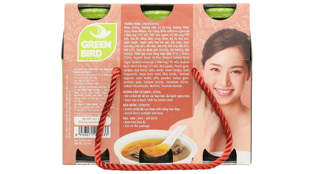 Chè dưỡng nhan Tổ Yến và Trùng Thảo Green Bird Nutrinest