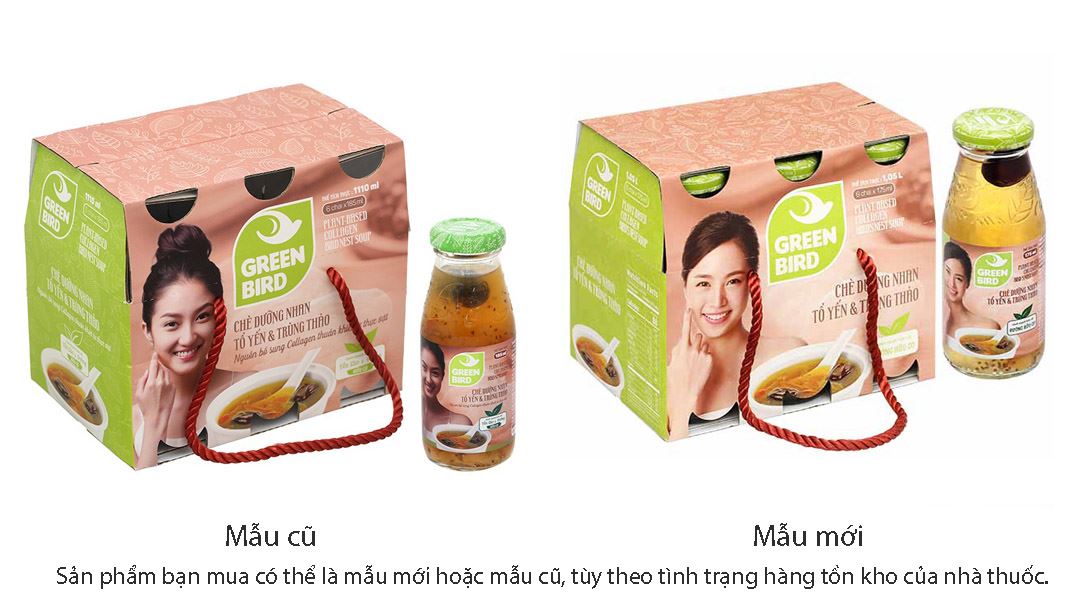 Chè dưỡng nhan Tổ Yến và Trùng Thảo Green Bird Nutrinest