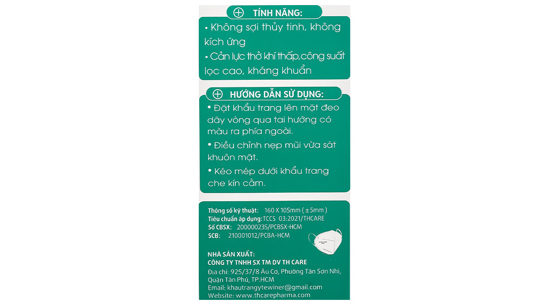 Khẩu trang y tế Winer N95 4 lớp màu trắng hộp 10 cái - 16