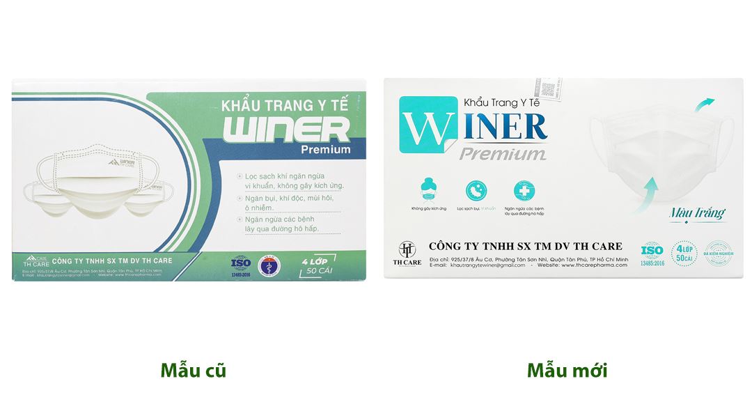 Khẩu trang y tế Winer 4 lớp màu trắng