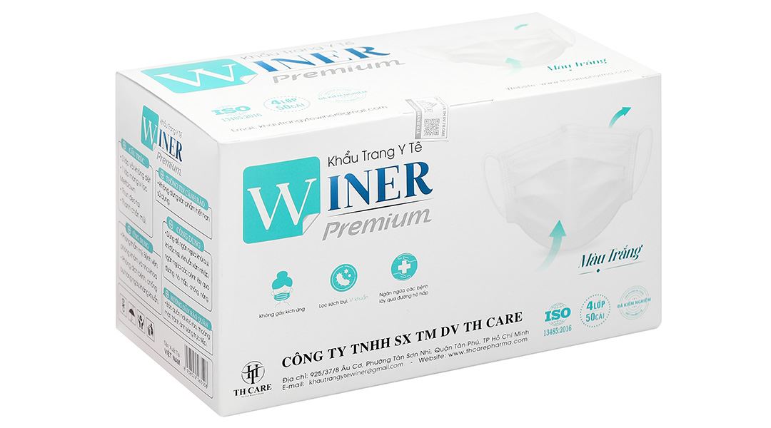 Khẩu trang y tế Winer 4 lớp màu trắng