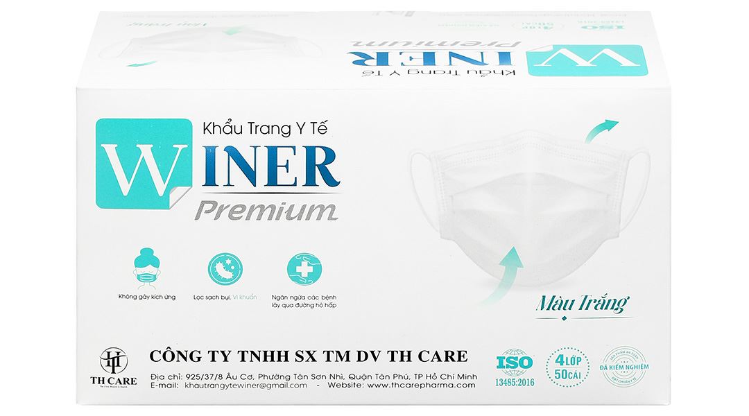 Khẩu trang y tế Winer 4 lớp màu trắng