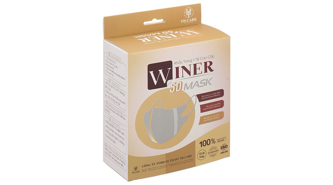 Khẩu trang y tế Winer 5D Mask 4 lớp màu trắng